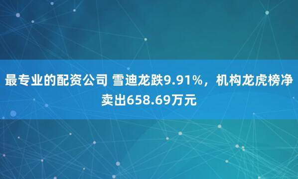 最专业的配资公司 雪迪龙跌9.91%，机构龙虎榜净卖出658.69万元
